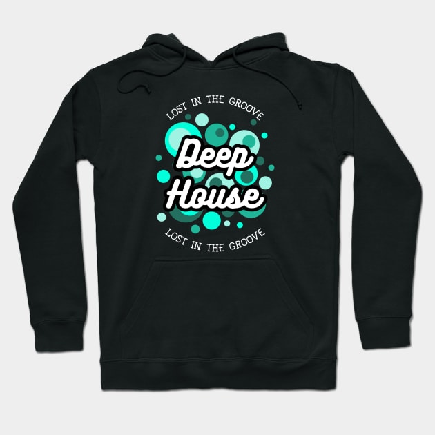 DEEP HOUSE  - bubbles Hoodie by DISCOTHREADZ 